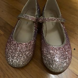 Mini Boden pink sparkly shoes